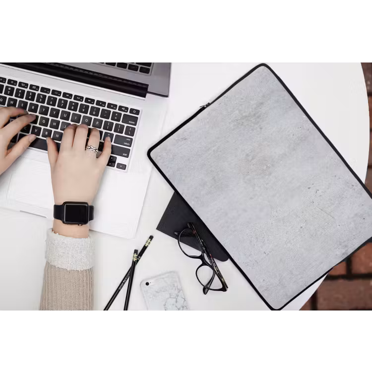 Laptophoes - Beton - Textuur - Achtergrond - Grijs - Industrieel — 3