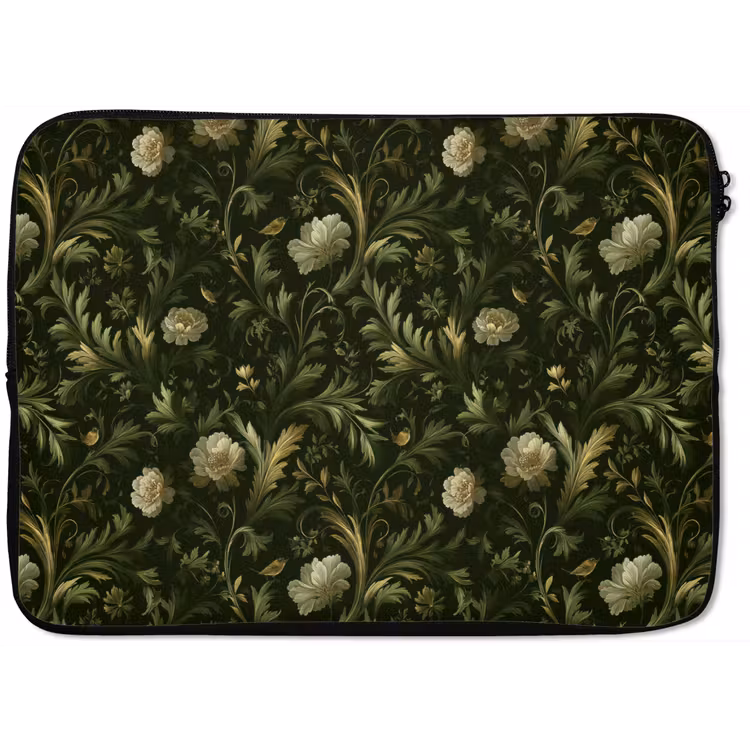 Laptophoes - Botanisch - Naadloos - Bloemen — 1