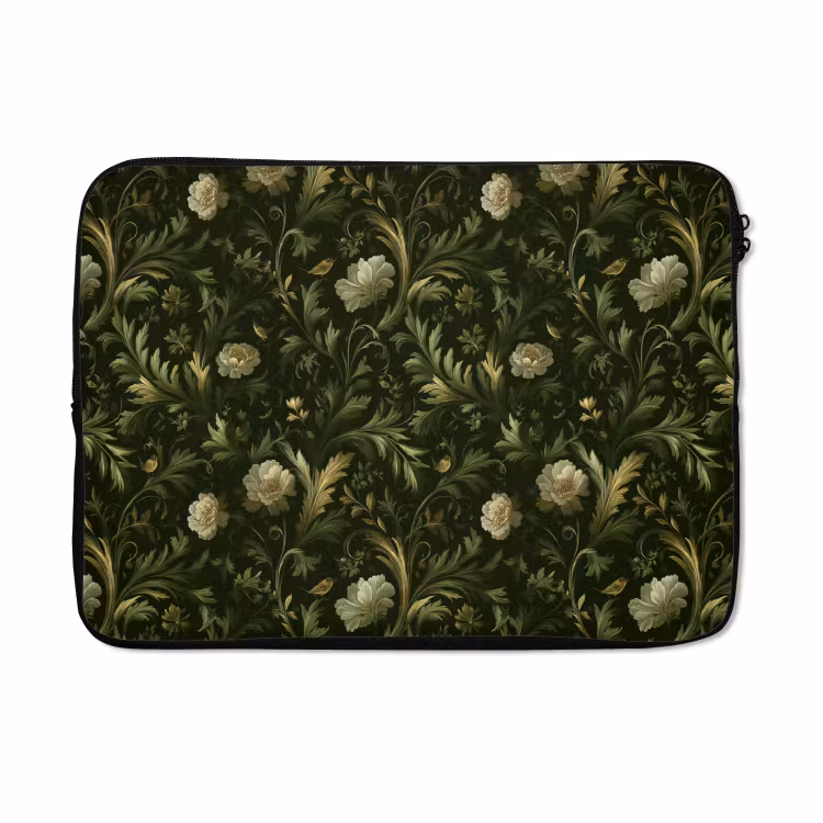 Laptophoes - Botanisch - Naadloos - Bloemen — 5