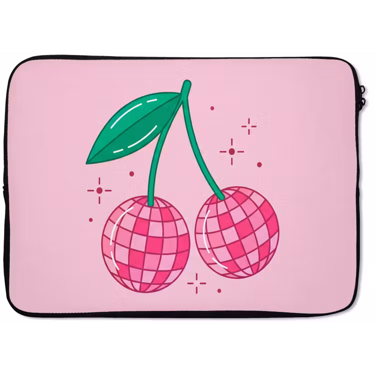 Laptophoes - Decoratie - Disco-bal - Feest - Roze — 1