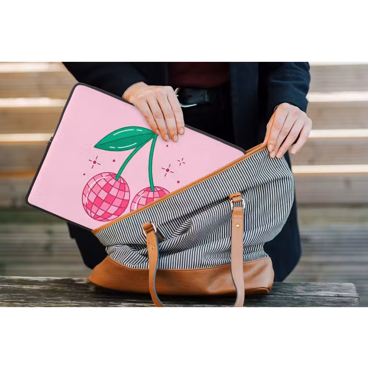 Laptophoes - Decoratie - Disco-bal - Feest - Roze — 4