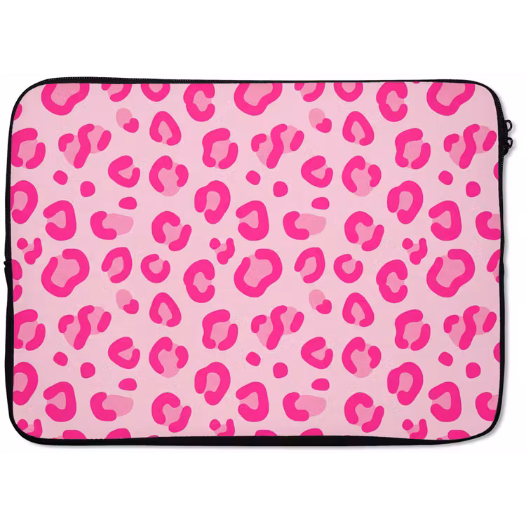 Laptophoes - Dierenprint - Patroon - Abstract - Modern - Roze — 1