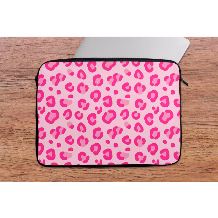Laptophoes - Dierenprint - Patroon - Abstract - Modern - Roze — 2