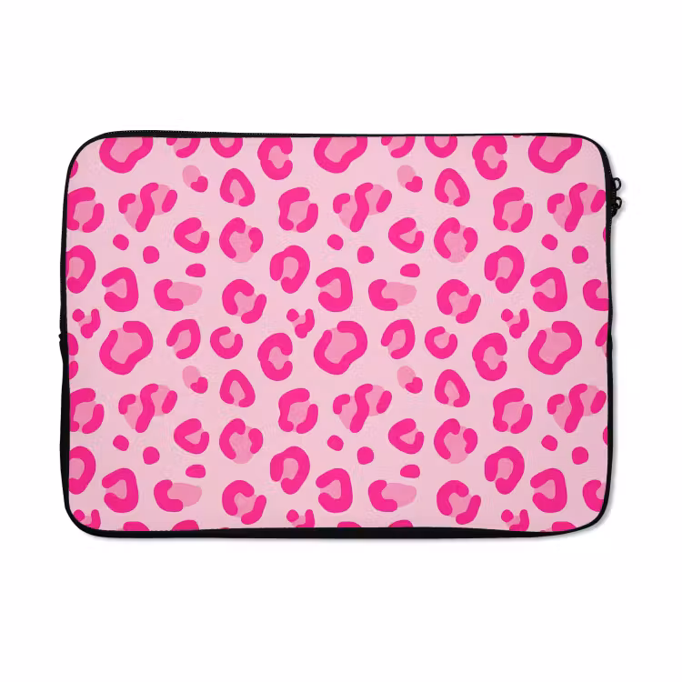 Laptophoes - Dierenprint - Patroon - Abstract - Modern - Roze — 5