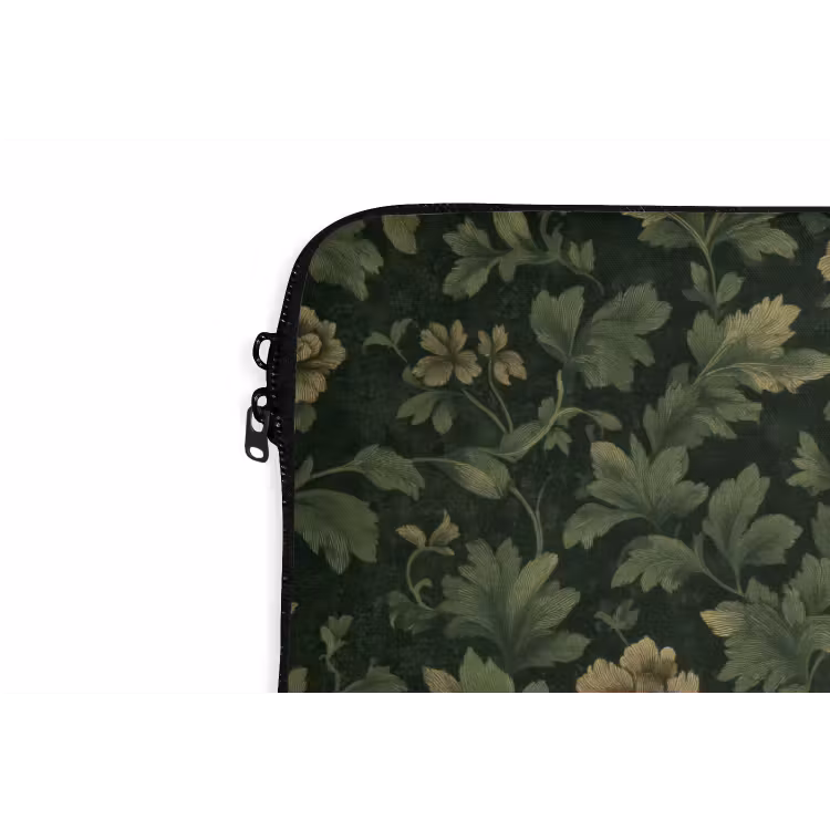 Laptophoes - Donker - Groen - Goud - Botanisch — 6
