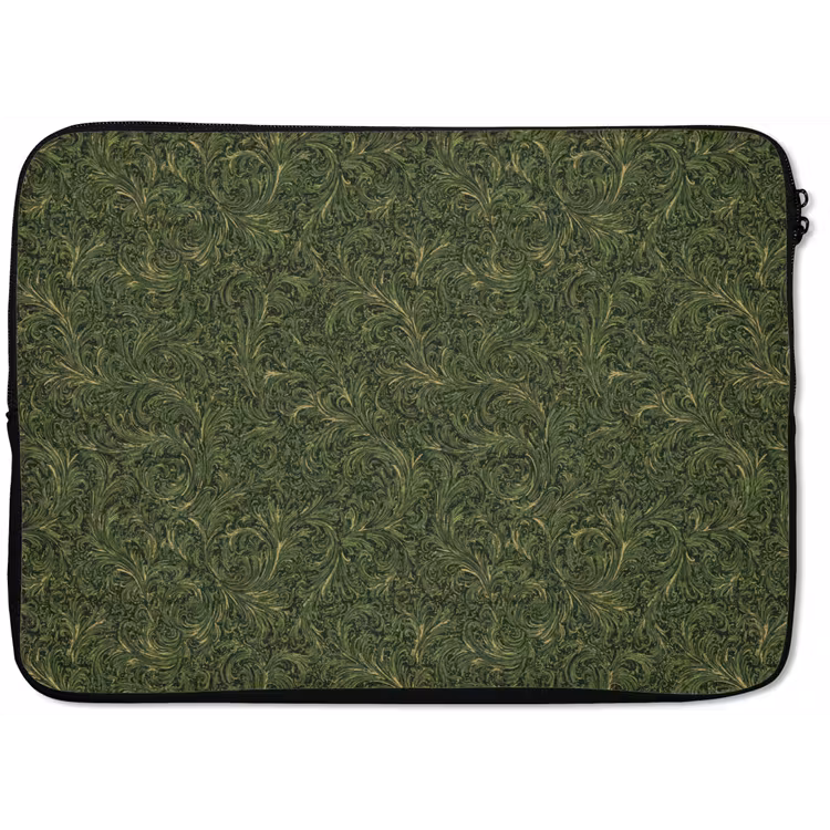 Laptophoes - Donker - Groen - Krullend - Botanisch — 1