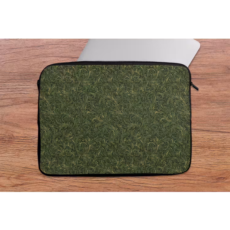 Laptophoes - Donker - Groen - Krullend - Botanisch — 2