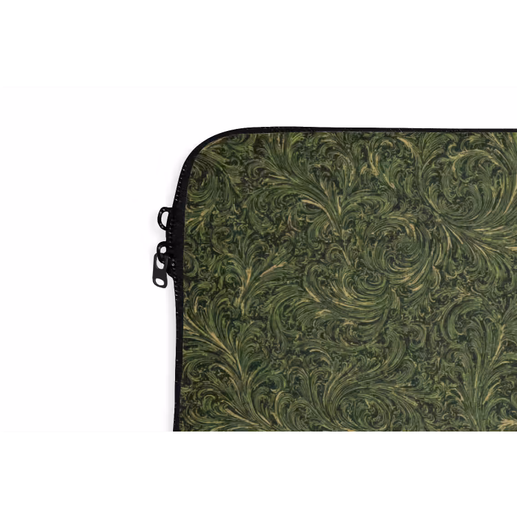 Laptophoes - Donker - Groen - Krullend - Botanisch — 6