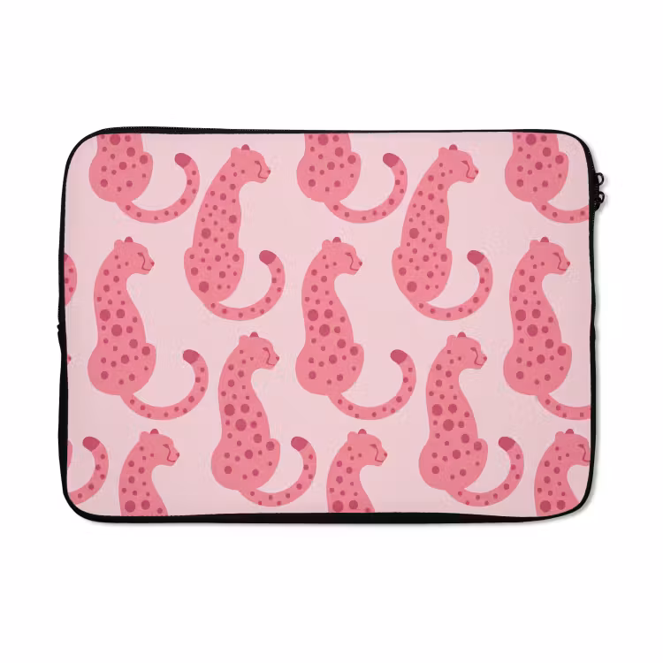 Laptophoes - Kat - Gevlekt - Dieren - Patroon - Roze — 5