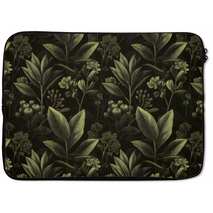 Laptophoes - Klassiek - Donker - Botanisch - Planten — 1