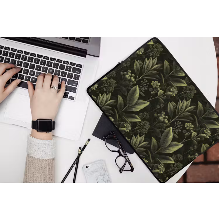 Laptophoes - Klassiek - Donker - Botanisch - Planten — 3