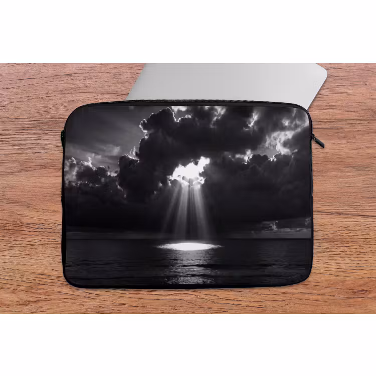 Laptophoes - Licht - Wolken - Zee - Zwart-wit - Natuur — 2