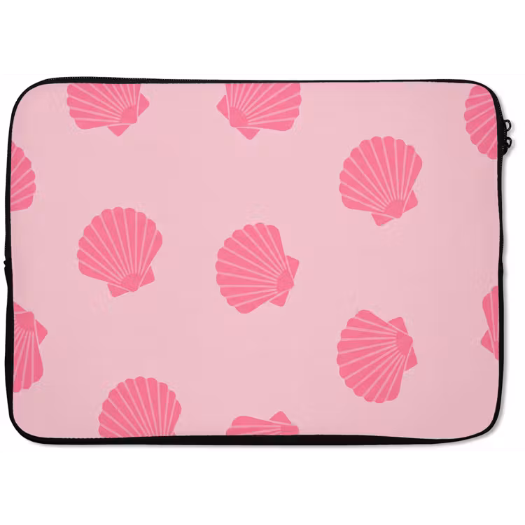 Laptophoes - Schelp - Patroon - Zee - Modern - Roze — 1