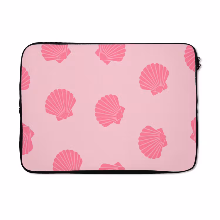Laptophoes - Schelp - Patroon - Zee - Modern - Roze — 5