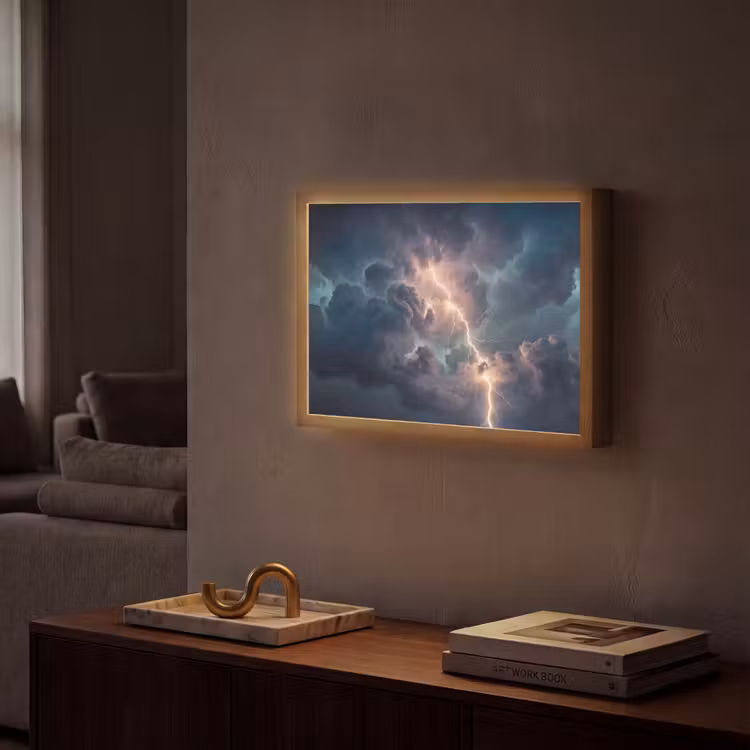 Lightbox - Wandlamp - Bliksem - Storm - Natuur - Donker — 2