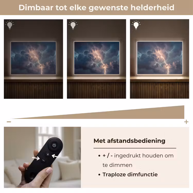 Lightbox - Wandlamp - Bliksem - Storm - Natuur - Donker — 9