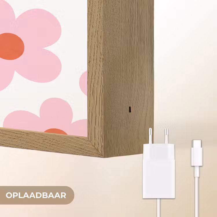 Lightbox - Wandlamp - Bloemen - Patroon - Modern - Roze - Wit — 7
