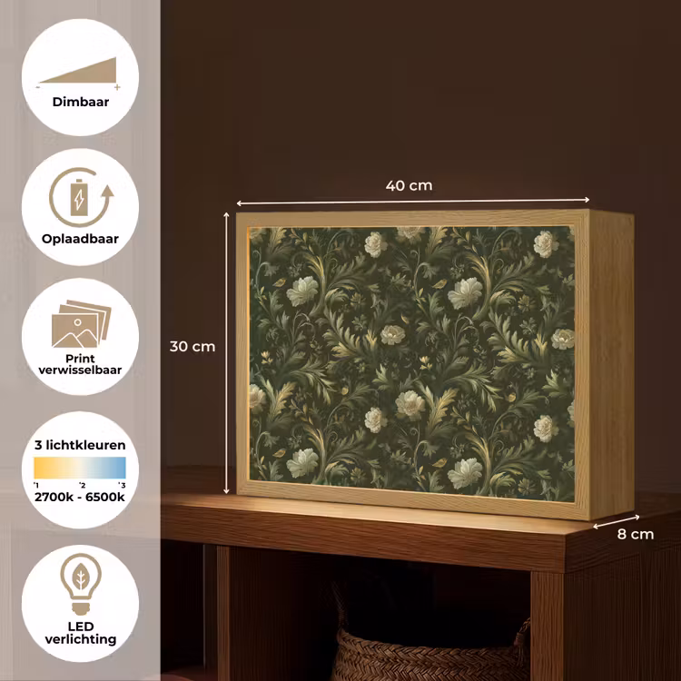 Lightbox - Wandlamp - Botanisch - Naadloos - Bloemen — 10