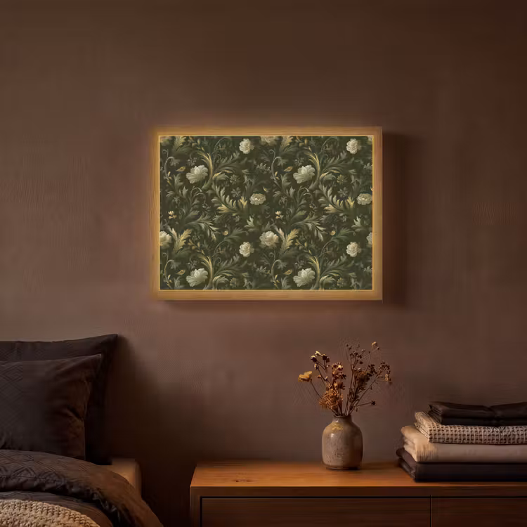 Lightbox - Wandlamp - Botanisch - Naadloos - Bloemen — 3