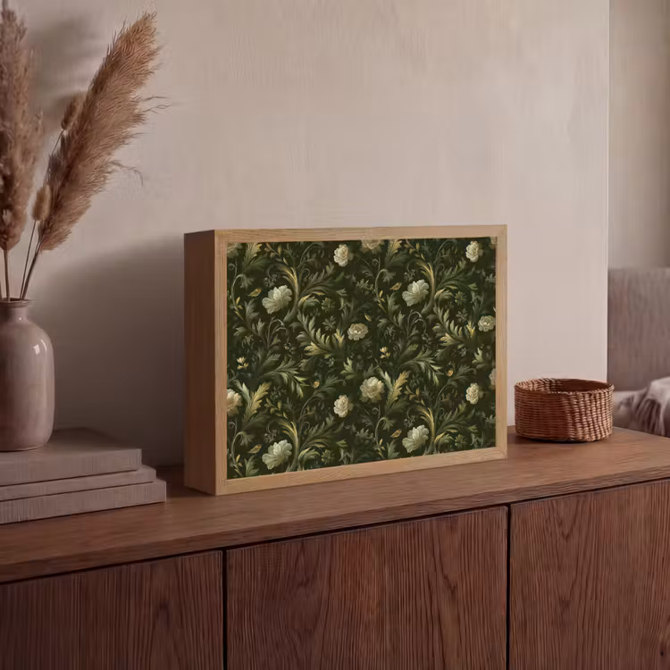Lightbox - Wandlamp - Botanisch - Naadloos - Bloemen — 4