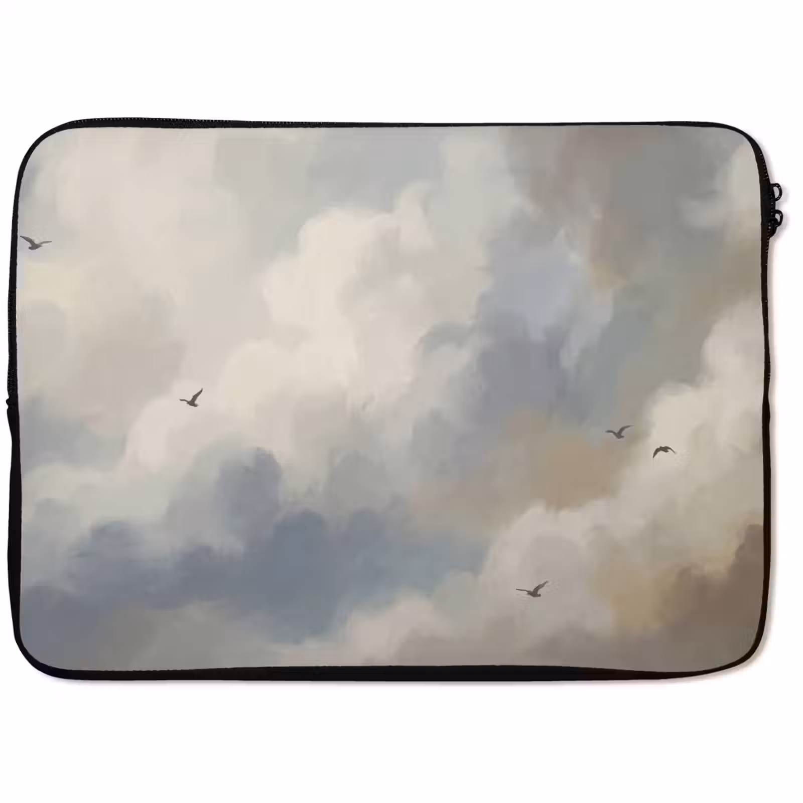 Laptophoes - Vogel - Wolken - Natuur - Modern - Grijs — 1