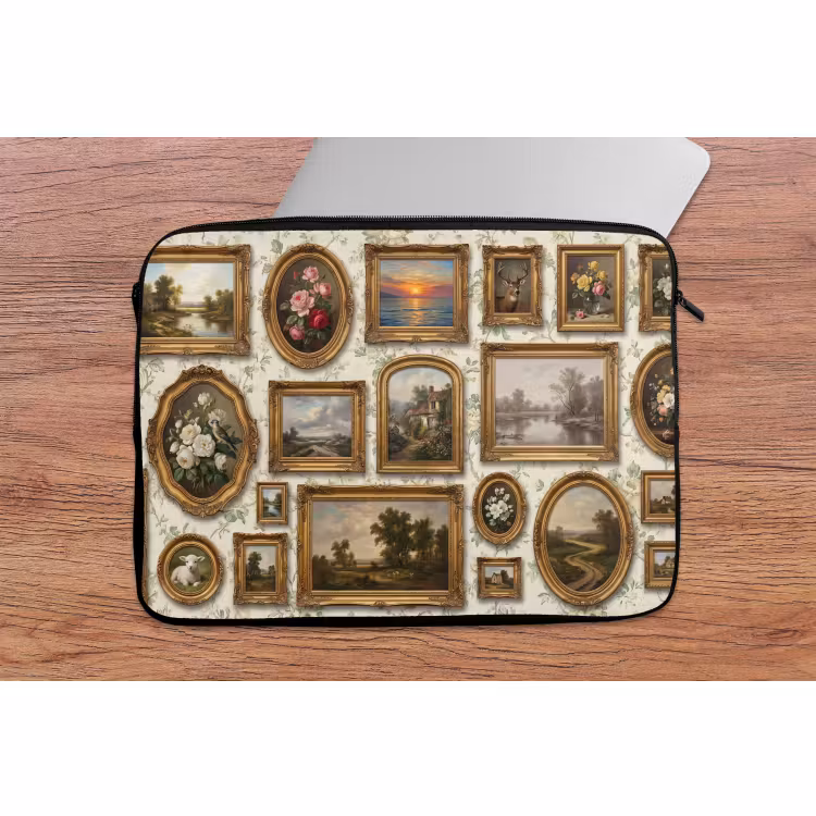 Laptophoes - Bloemen - Roze - Stilleven - Klassiek — 2
