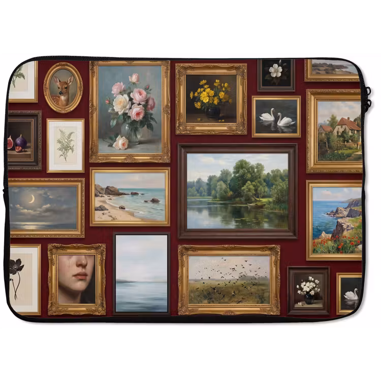 Laptophoes - Bloemen - Vaas - Klassiek - Kunst - Rood — 1
