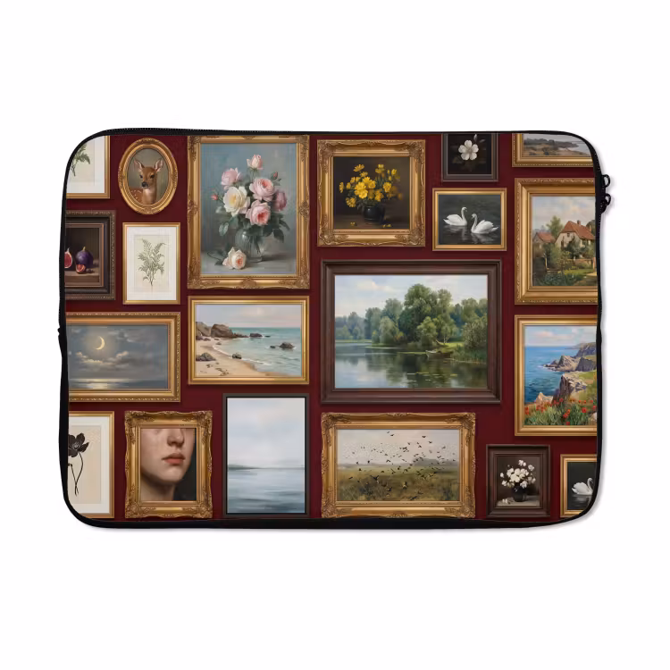Laptophoes - Bloemen - Vaas - Klassiek - Kunst - Rood — 5