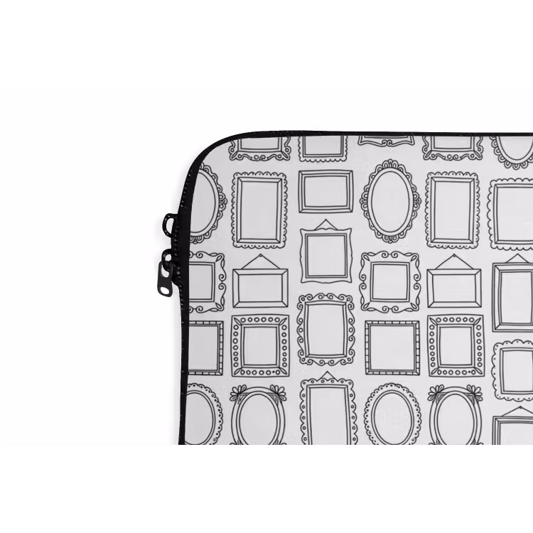 Laptophoes - Lijsten - Patroon - Decoratie - Schets - Zwart-wit — 6