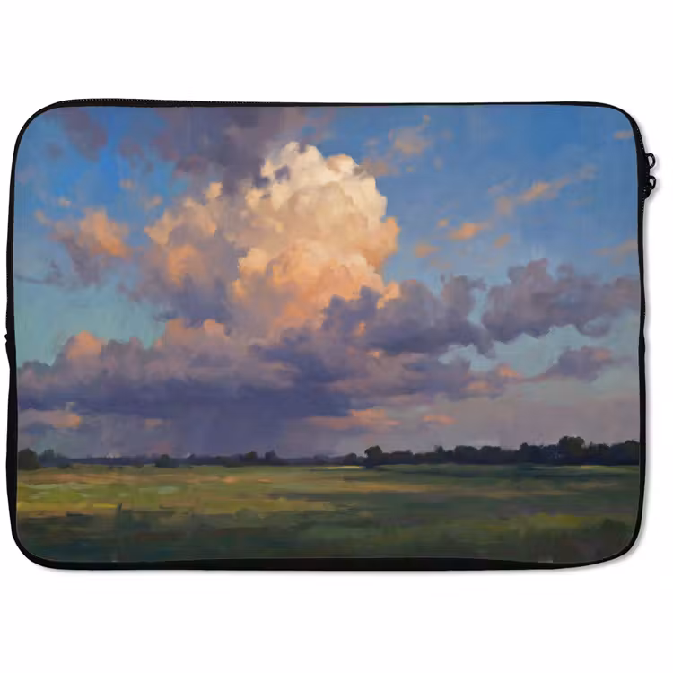 Laptophoes - Lucht - Wolken - Landschap - Modern - Oranje — 1