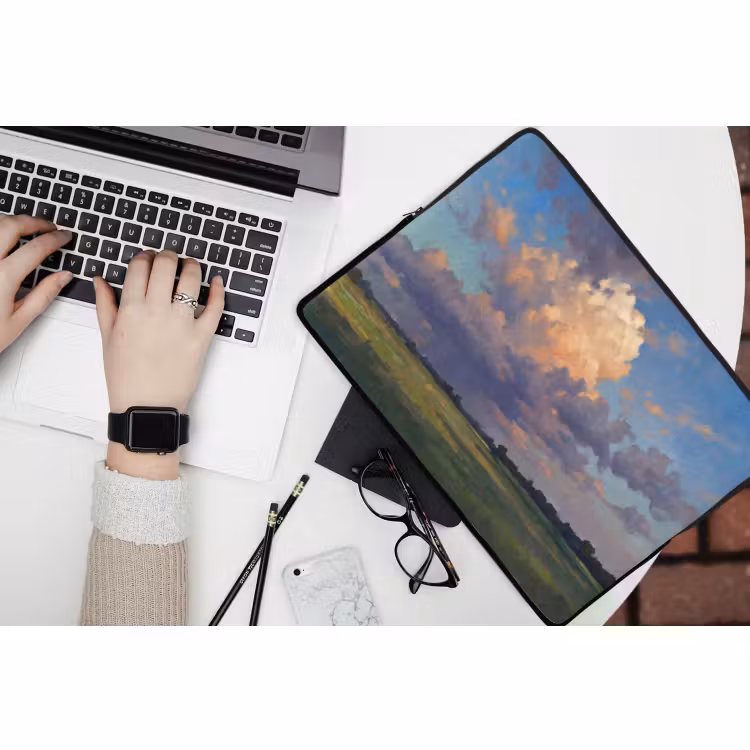 Laptophoes - Lucht - Wolken - Landschap - Modern - Oranje — 3