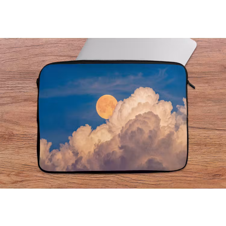 Laptophoes - Maan - Wolken - Natuur - Oranje — 2