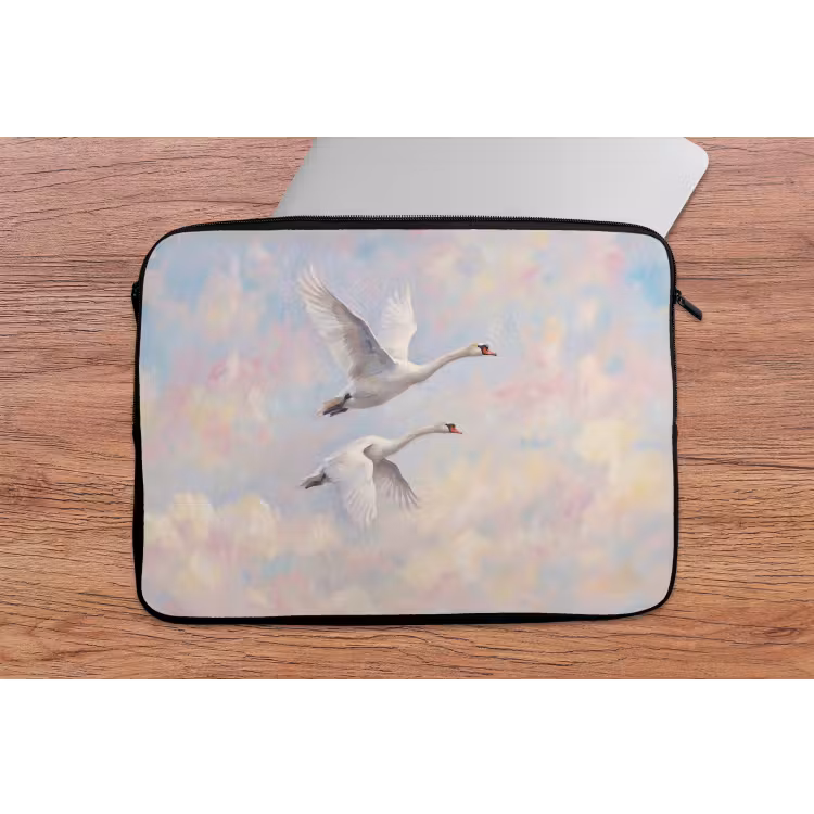 Laptophoes - Vogel - Vliegend - Lucht - Modern - Pastel — 2