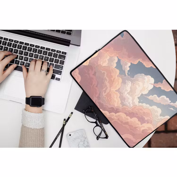 Laptophoes - Wolken - Lucht - Natuur - Pastel - Roze — 3
