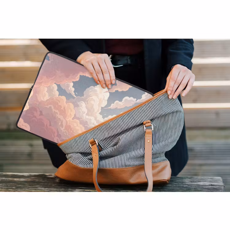 Laptophoes - Wolken - Lucht - Natuur - Pastel - Roze — 4