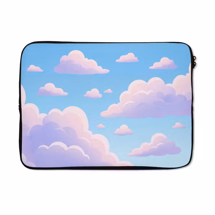 Laptophoes - Wolken - Roze - Blauw - Natuur - Modern — 5