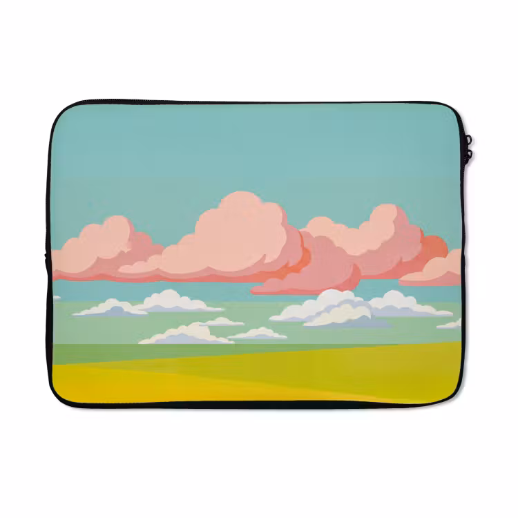 Laptophoes - Wolken - Roze - Natuur - Modern - Pastel — 5