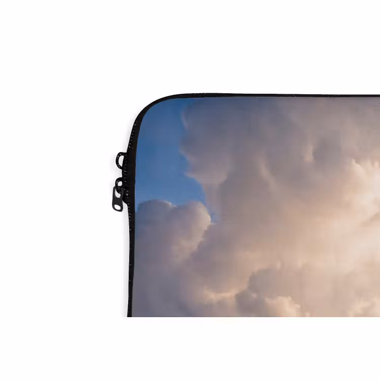 Laptophoes - Wolken - Zonnestralen - Natuur - Wit — 6