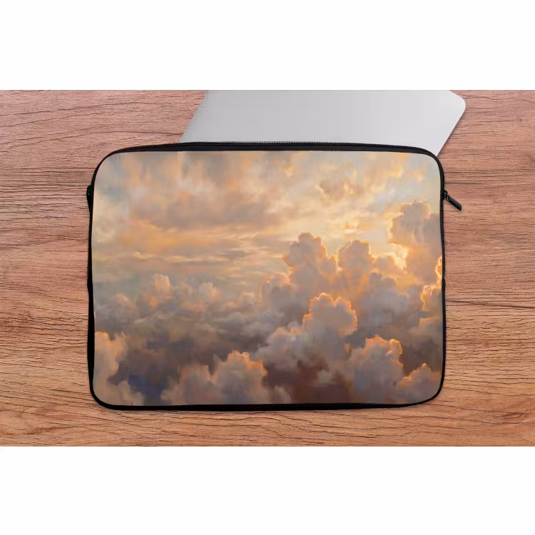 Laptophoes - Wolken - Zonsondergang - Natuur - Abstract - Goud — 2
