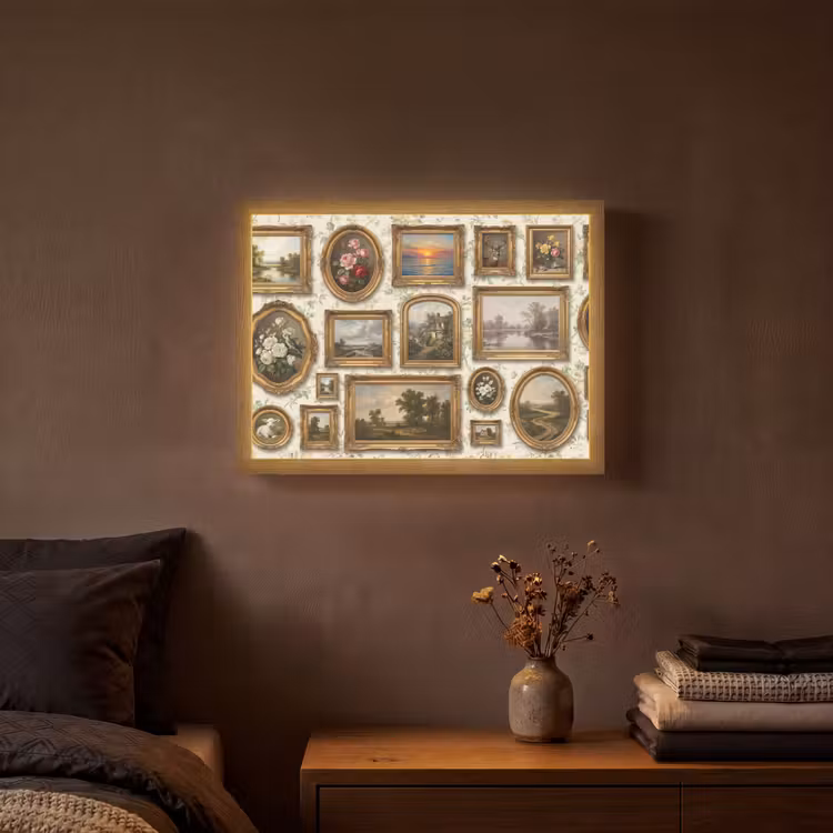 Lightbox - Wandlamp - Bloemen - Roze - Stilleven - Klassiek — 3