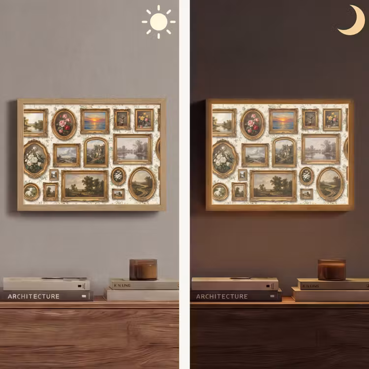 Lightbox - Wandlamp - Bloemen - Roze - Stilleven - Klassiek — 6