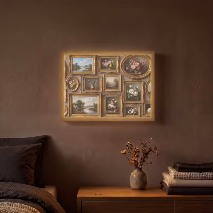 Lightbox - Wandlamp - Bloemen - Rozen - Klassiek - Vaas - Kleurrijk — 3