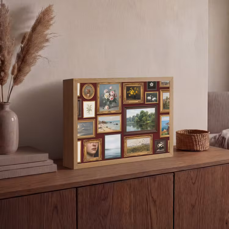 Lightbox - Wandlamp - Bloemen - Vaas - Klassiek - Kunst - Rood — 4