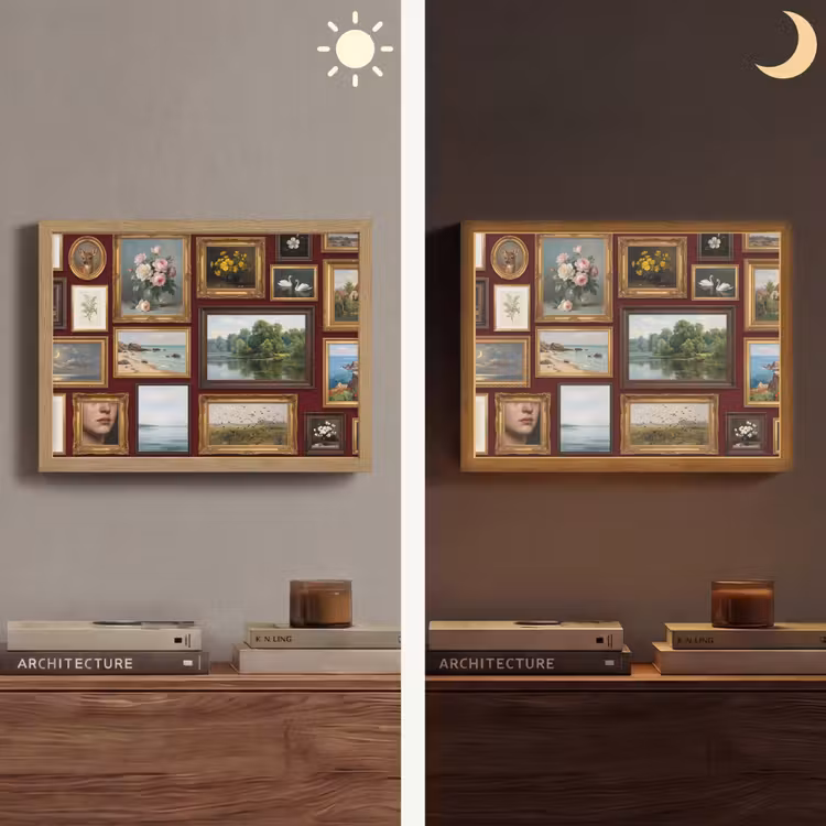 Lightbox - Wandlamp - Bloemen - Vaas - Klassiek - Kunst - Rood — 6