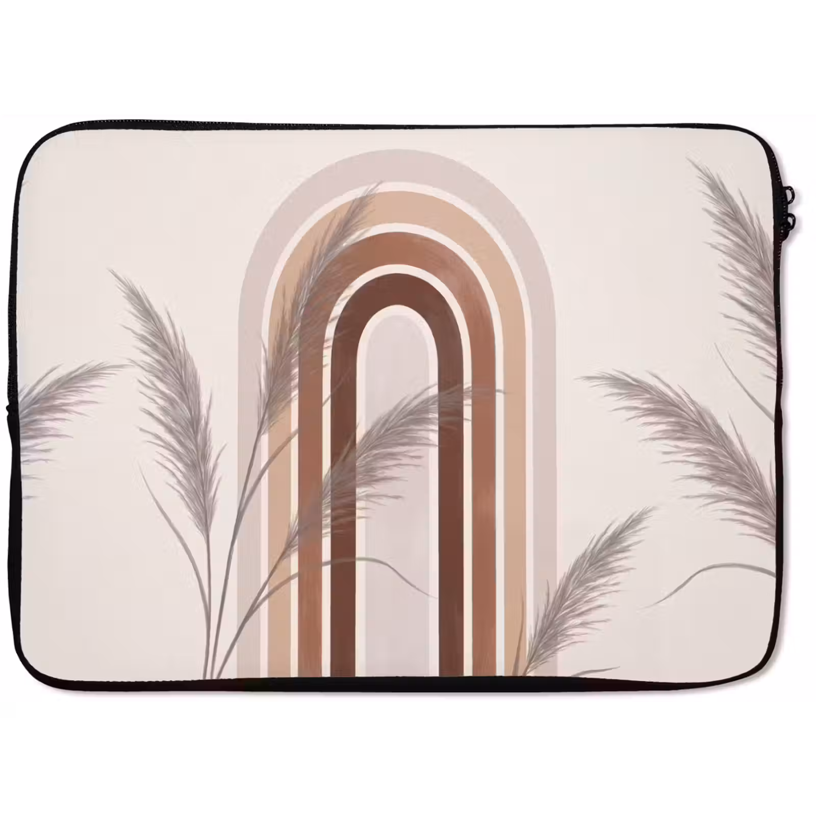 Laptophoes - Abstract - Bogen - Plant - Boho - Beige — 1