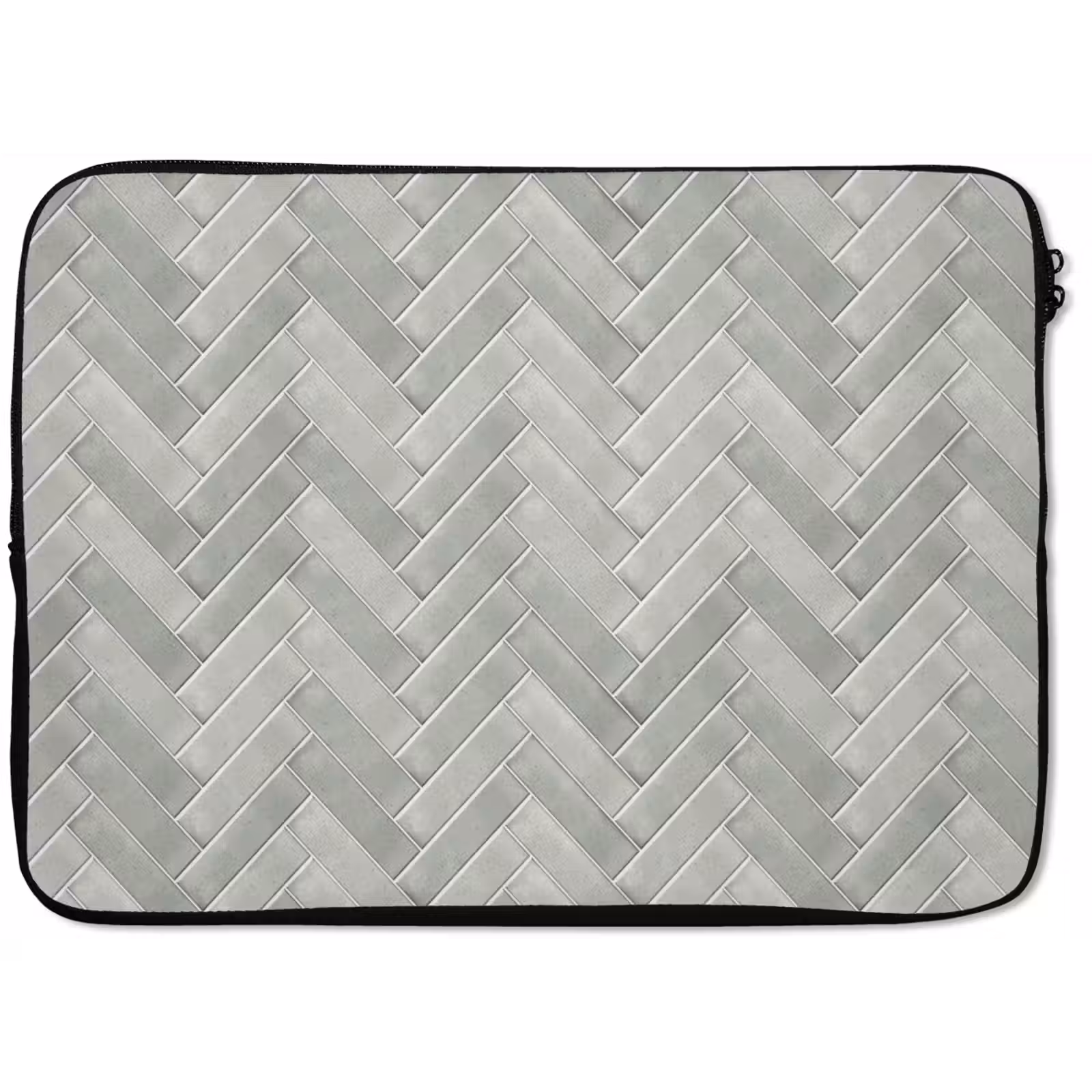 Laptophoes - Visgraat - Wandtegel - Grijs — 1