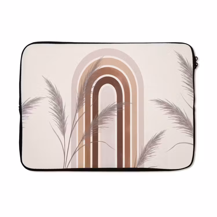 Laptophoes - Abstract - Bogen - Plant - Boho - Beige — 5