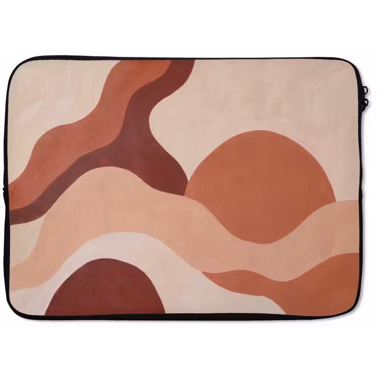 Laptophoes - Abstract - Vormen - Organisch - Aardetinten - Modern — 1