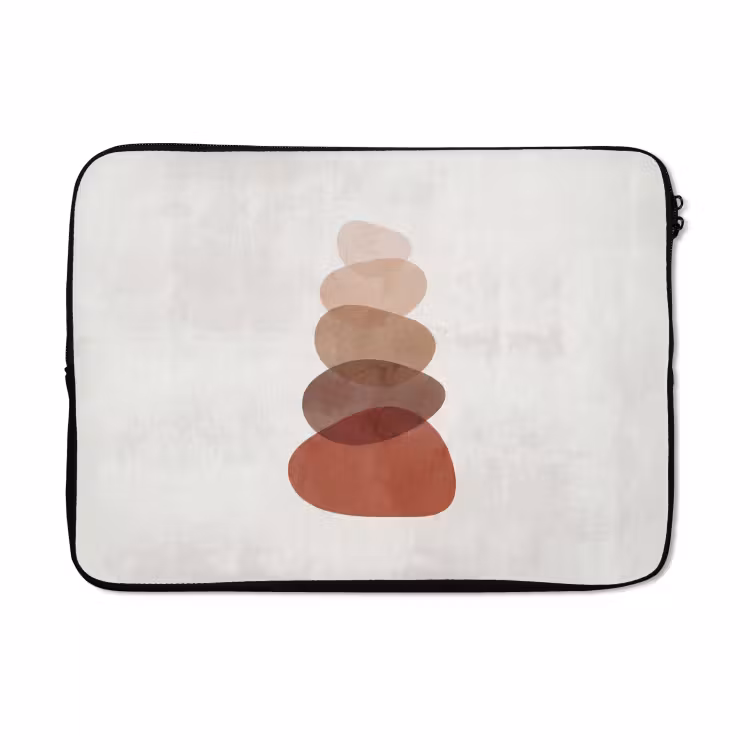 Laptophoes - Abstractie - Gestapeld - Balans - Modern - Aardetinten — 5