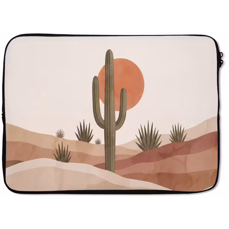 Laptophoes - Cactus - Duinen - Modern - Landschap - Groen — 1